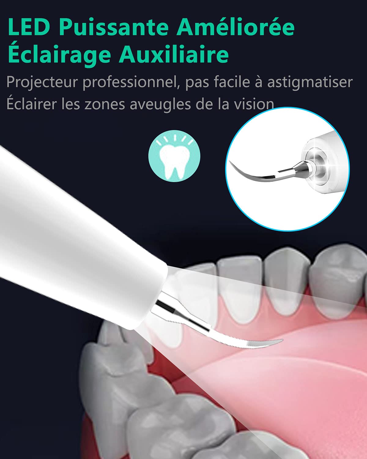 Brosse à dents | Accessoires pour hydropulseurs et irrigateurs | Nettoyage à 3 vitesses | Pour une haleine fraîche et l'hygiène bucco-dentaire