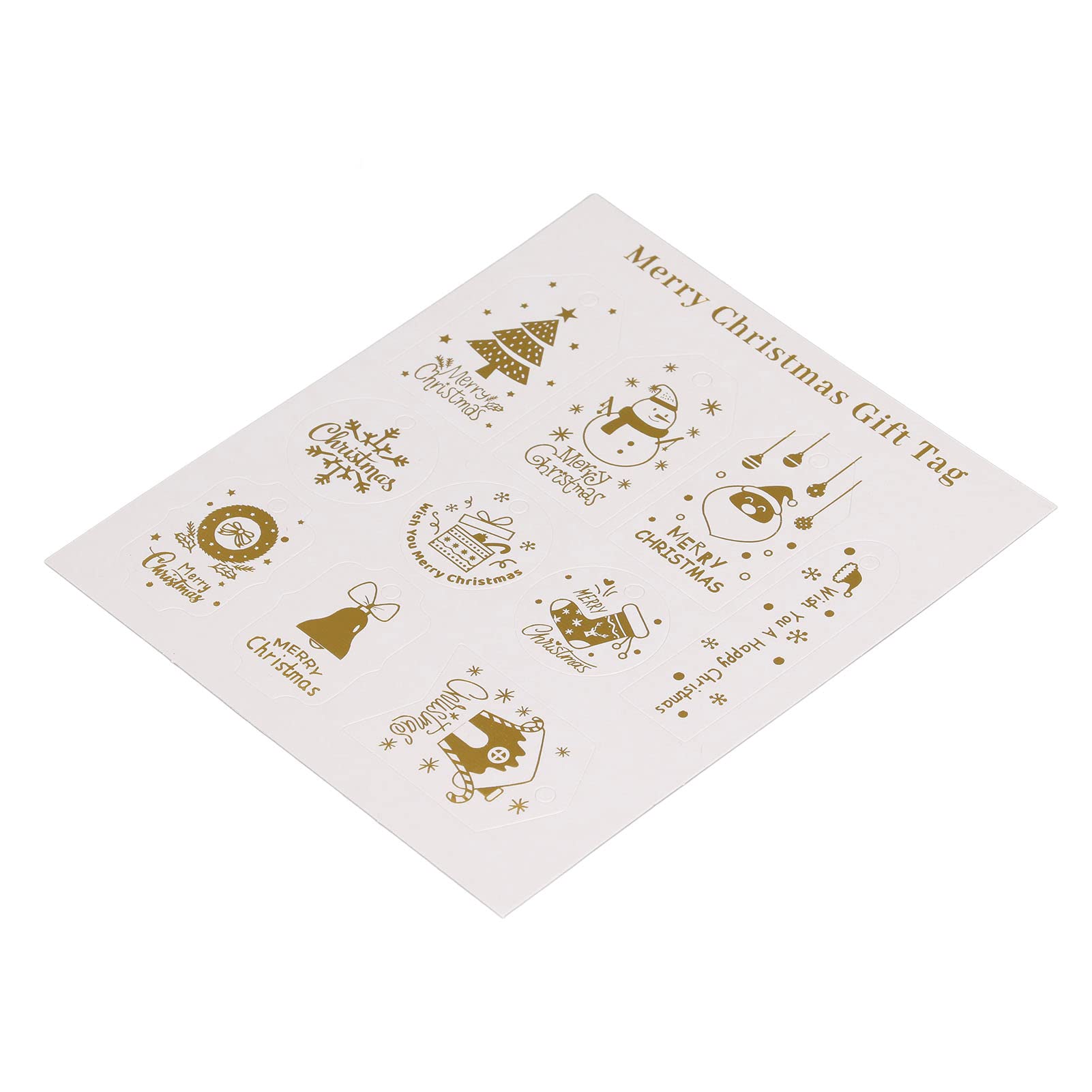 100 Etichette Regalo Di Natale + Spago - 20 Stili Diversi, Carta Kraft, Per Pacchi, Albero, Decorazioni