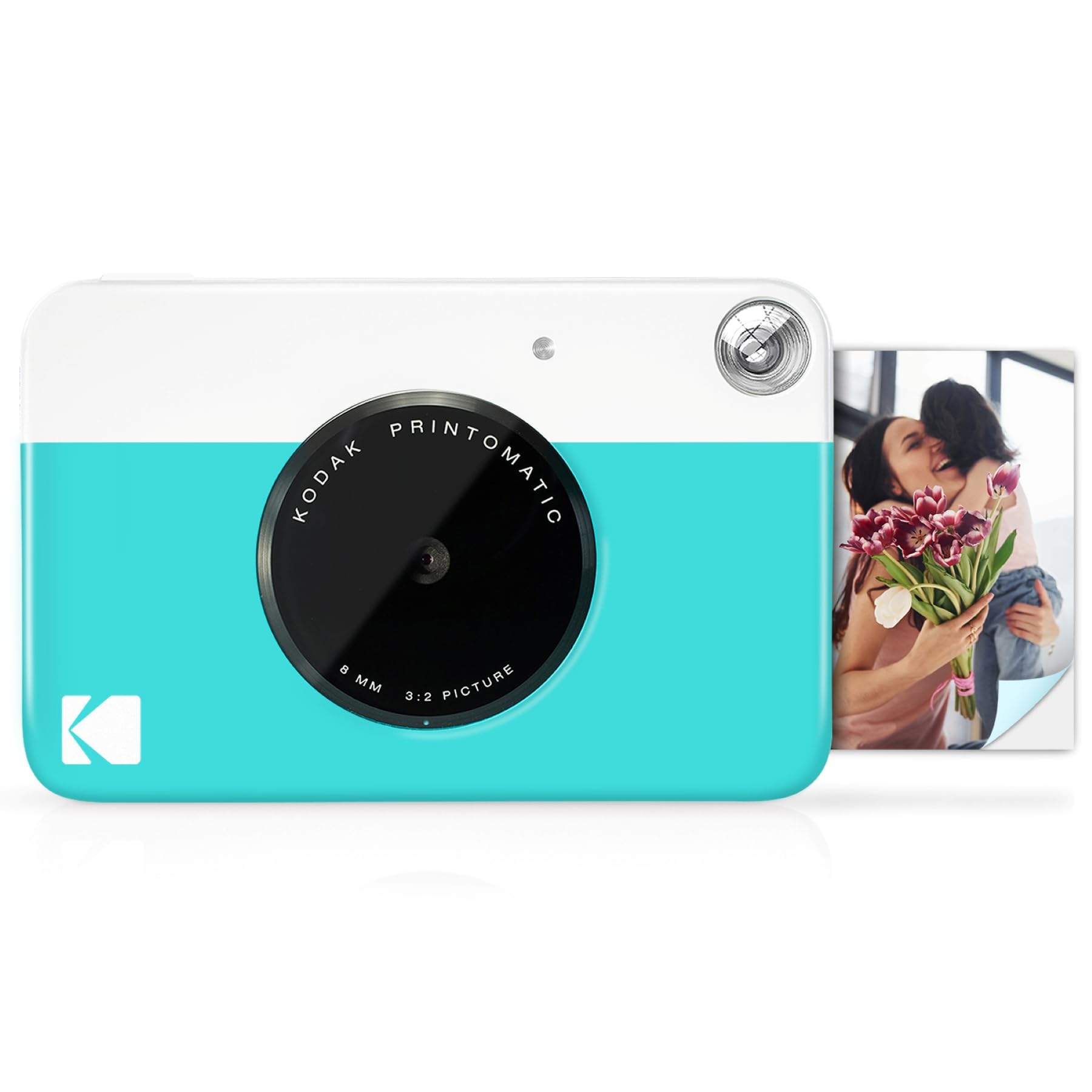 KODAK Printomatic Full-Color Instant Print Digital Camera, Zink 2x3" (5.1x7.5 cm) Sticky-Back Photo Paper, 5MP, Portable, Creative Fun Gift for Birthday, Christmas, Holiday, Blue