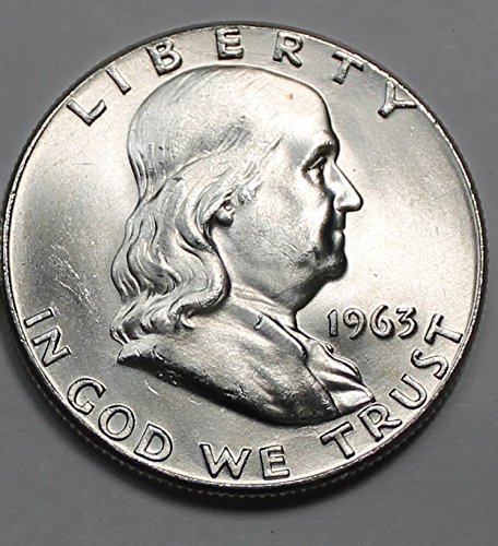 1950 to 1963 Beautiful Brilliant Uncirculated Franklin Half 90% Silver 1-Coin 1/2 BU Thumbnail