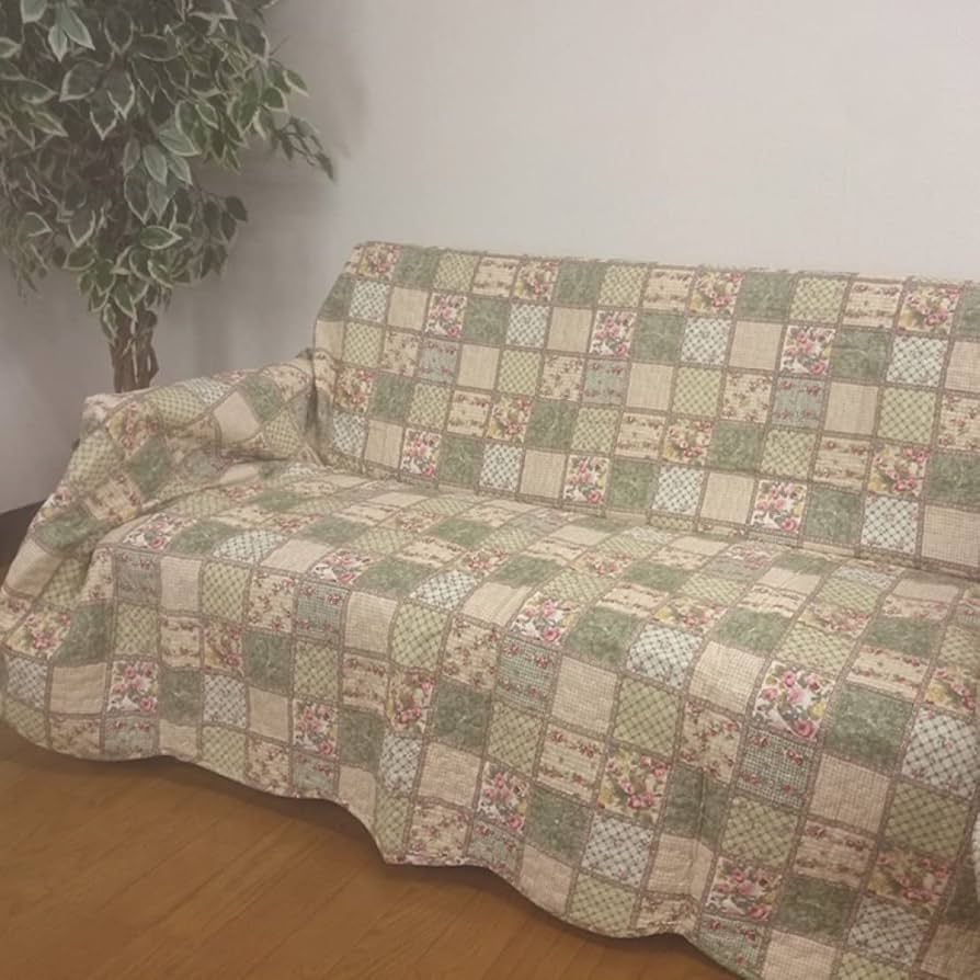 パッチワークキルト、ラグキルト 、ベッドカバー、ソファーカバー パッチワーク キルト ベッドカバー ソファカバー ラグ