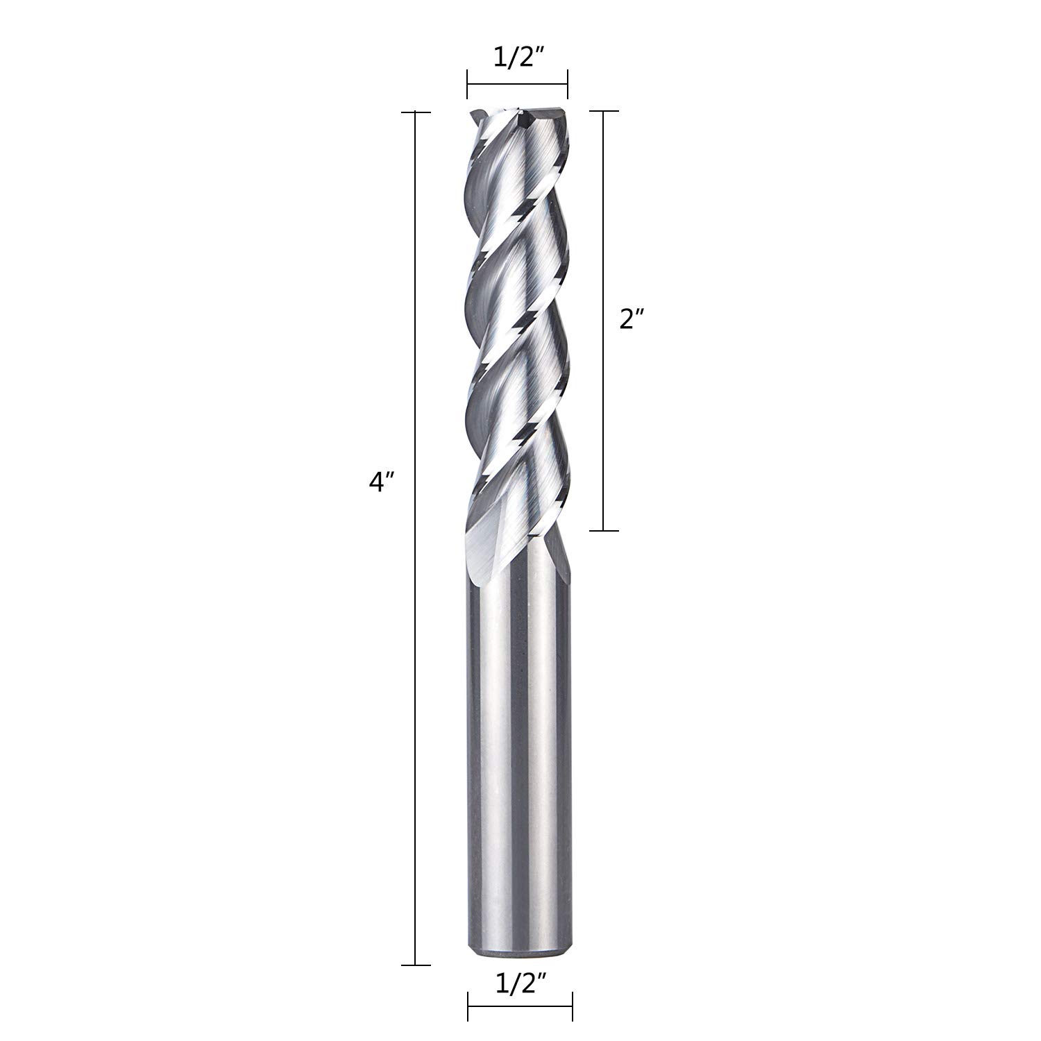 3/64 In Mill Diameter Metalworking Finishing End Mills End Mills For Aluminum 5/16" 3 Flute 37° Helix Carbide End Mill For Aluminum - Square End Hex Mill Solid Carbide Metalworking Finishing End Mills - Foto 7