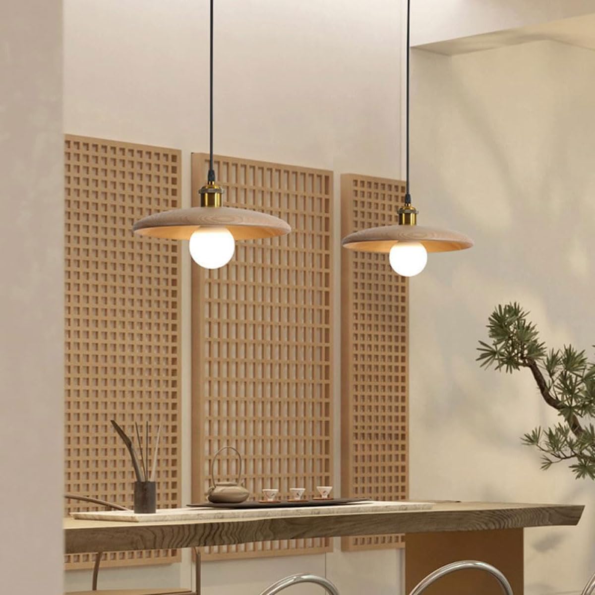 Nowoczesna regulowana drewniana lampa wisząca z połowy wieku - vintage przemysłowa lampa sufitowa z ramieniem obrotowym do jadalni kuchni wyspa restauracji żyrandol oświetlenie