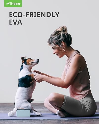 Miniatura 7 de Trideer Bloques de yoga 2 unidades, bloques de espuma antideslizantes suaves con bordes biselados para alineación y estiramiento en yoga, pilates y