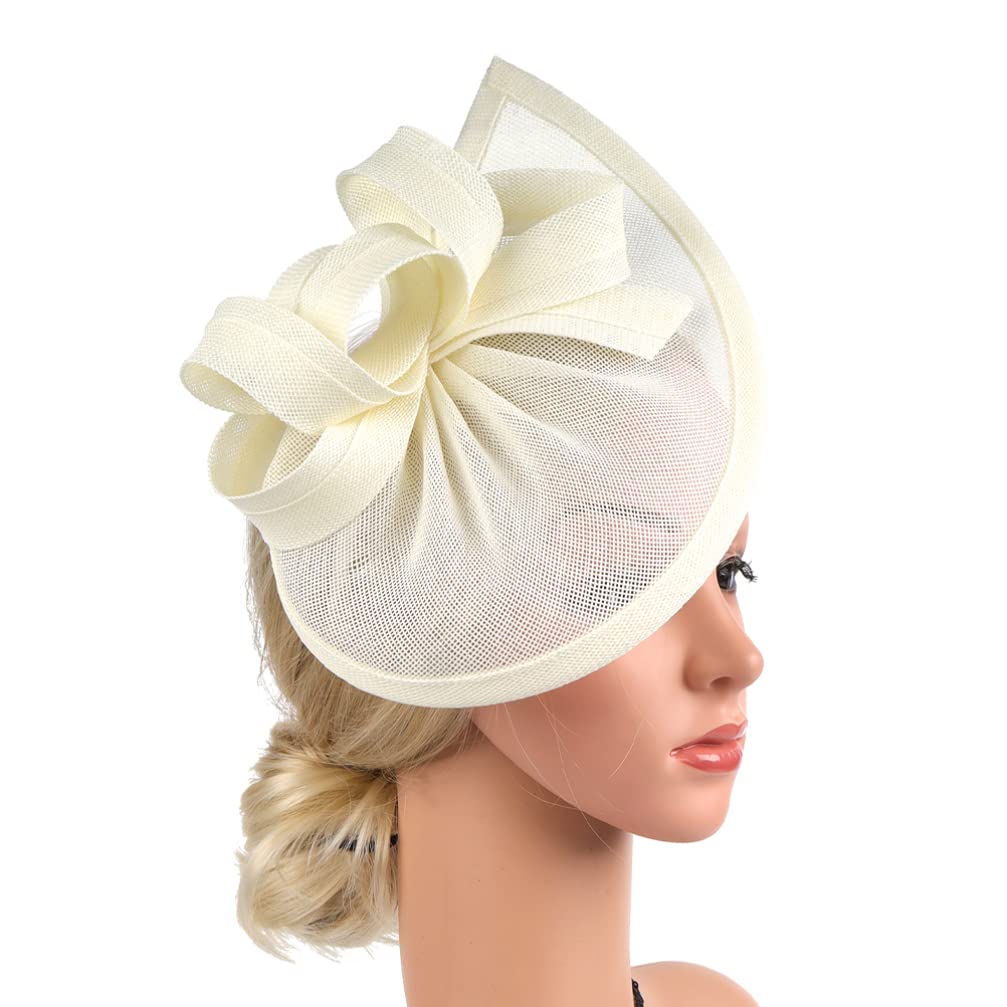 LALAFINA Eleganter Retro Fascinator Zylinderhut Damen Haarclip Leichtes Material Einheitsgröße Kopfschmuck Für Hochzeit Teeparty Cocktailveranstaltungen