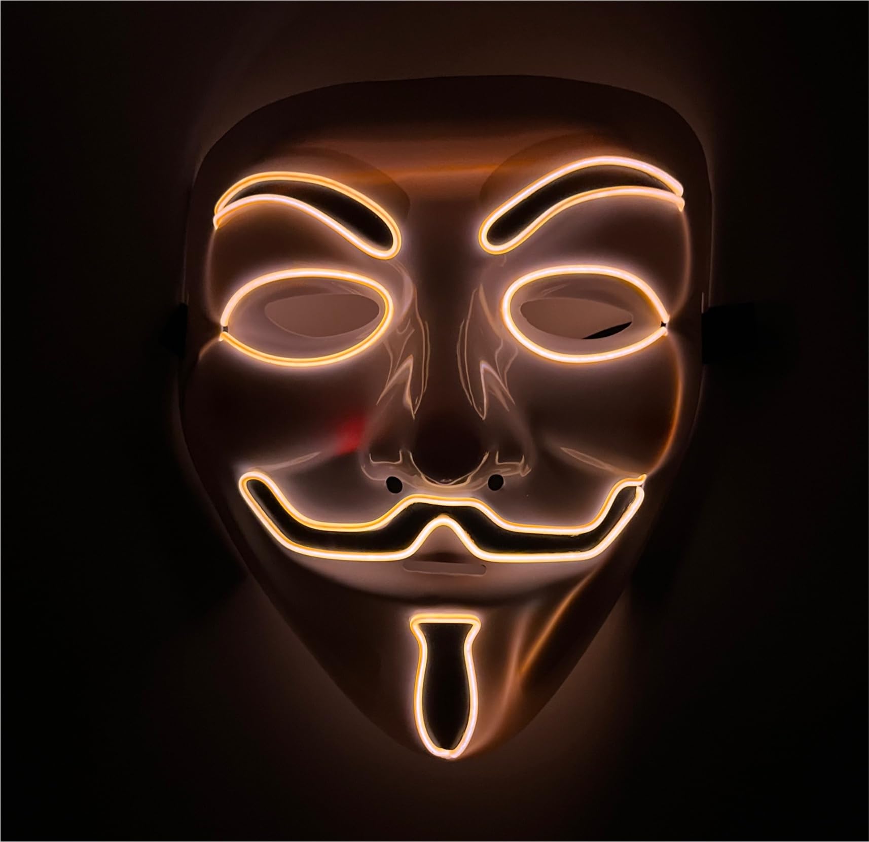 TK Gruppe Timo Klingler - LED Horror Mask As In The Purge Luminous Face Controllable Face Unisex Halloween Carnival Fancy Dress Costume Assorted Colours Assorted Colours Red Vendetta