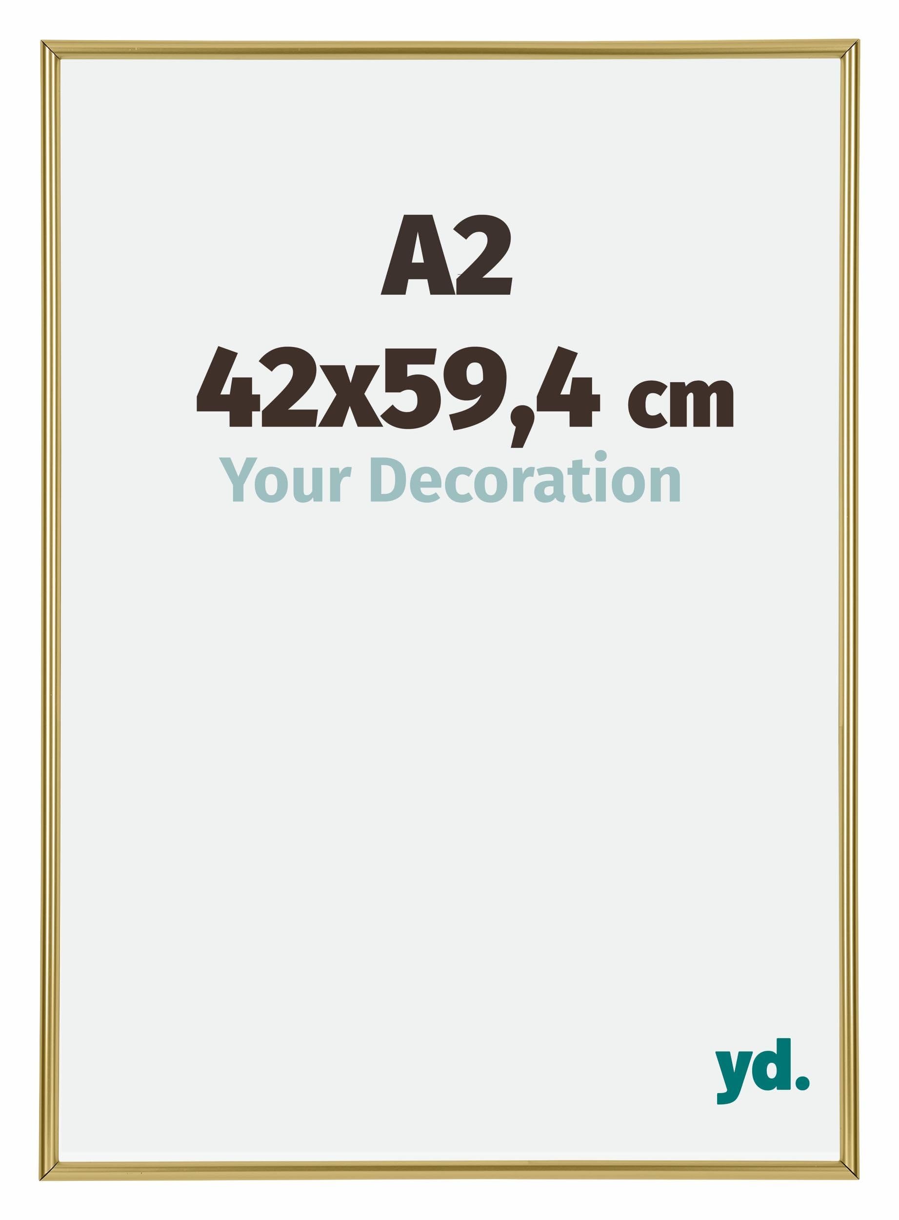 Your Decoration - Picture Frame A2 42x59,4 cm - Gold - Decorative Wall Frame in Plastic with Antireflection - Frame A2 42x59,4 - Annecy — image 1
