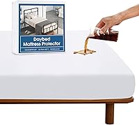 Vista 13 de Funda protectora de colchón para sofá cama Queen, impermeable y transpirable, 60 x 72 pulgadas, lavable a máquina