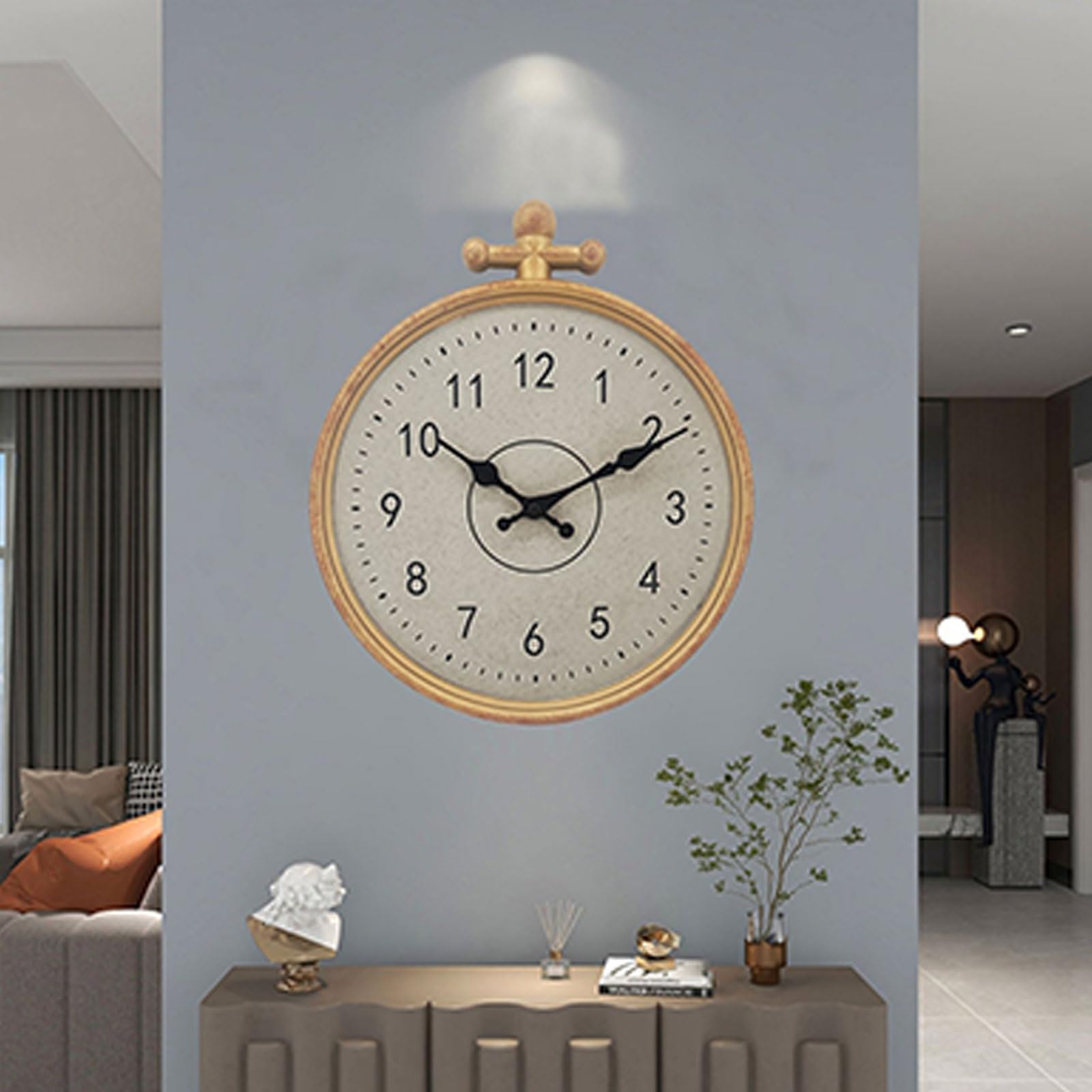 Générique Horloge Murale étanche de 14 Pouces pour Une Utilisation intérieure et extérieure avec de Grands Chiffres faciles à Lire, Horloge Murale résistante intempéries