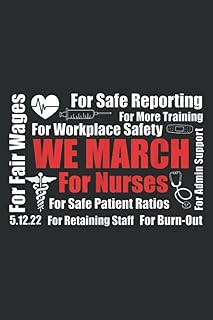 We March for Nurses Million Nurse March Women Power Nurse: Undated Daily Planner: Set Goals, Plans, And Schedules Monthly, Weekly, And Daily (6" x 9" ), 100 Pages