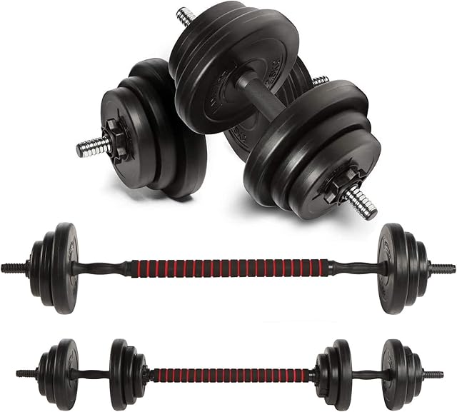 Anchor 20kg Adjustable Dumbbells Weights set for Men Women, Dumbbell hand weight Barbell Perfect for Bodybuilding fitness weight lifting training home gym equipment free weights