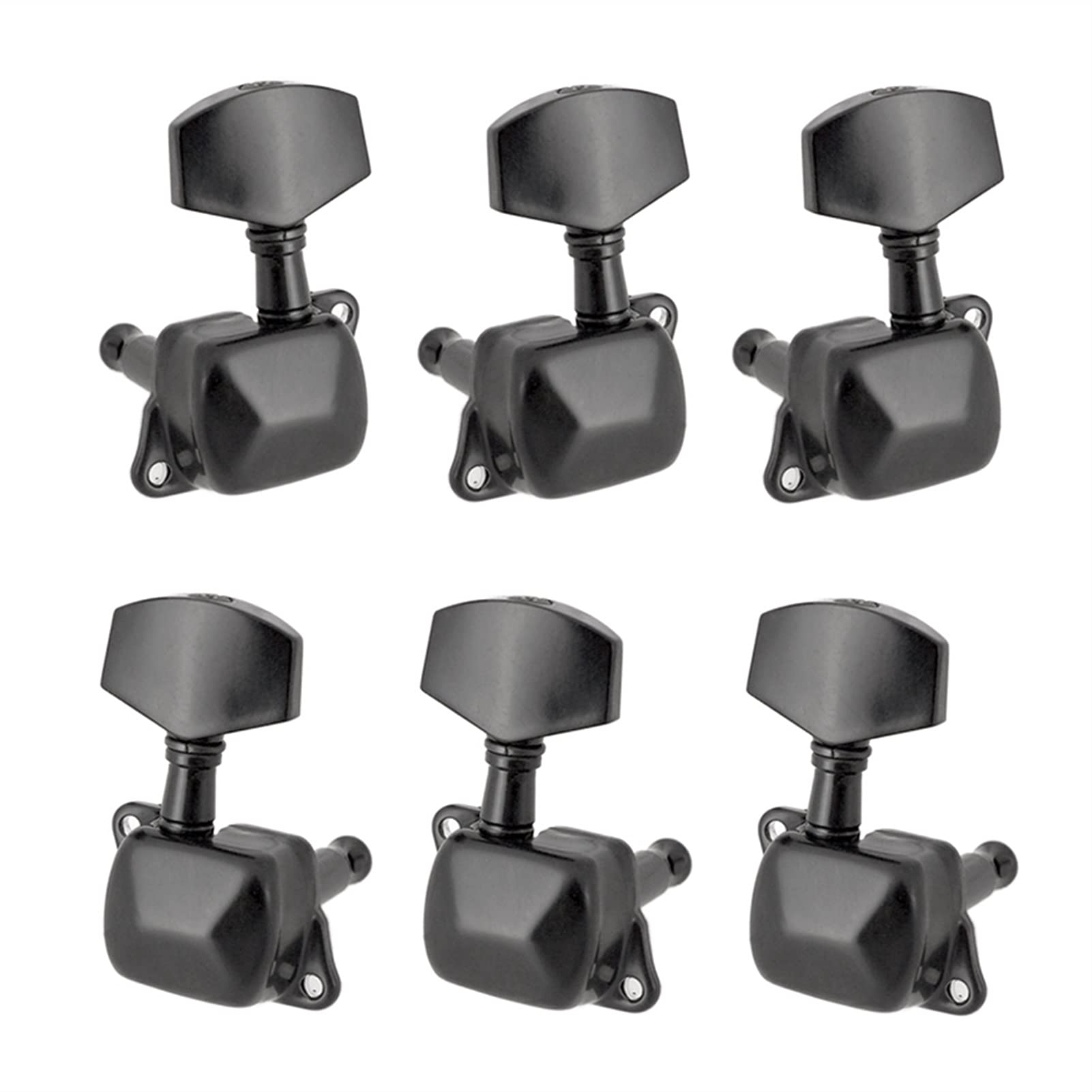 Relación De Engranajes De 6pcs 1:15 Semi-Cerrado Eléctrico Acústico De Guitarra De Guitarra PEGS Tuner CABEZADORES DE MÁQUINA Clavijas afinación (Color : Black)