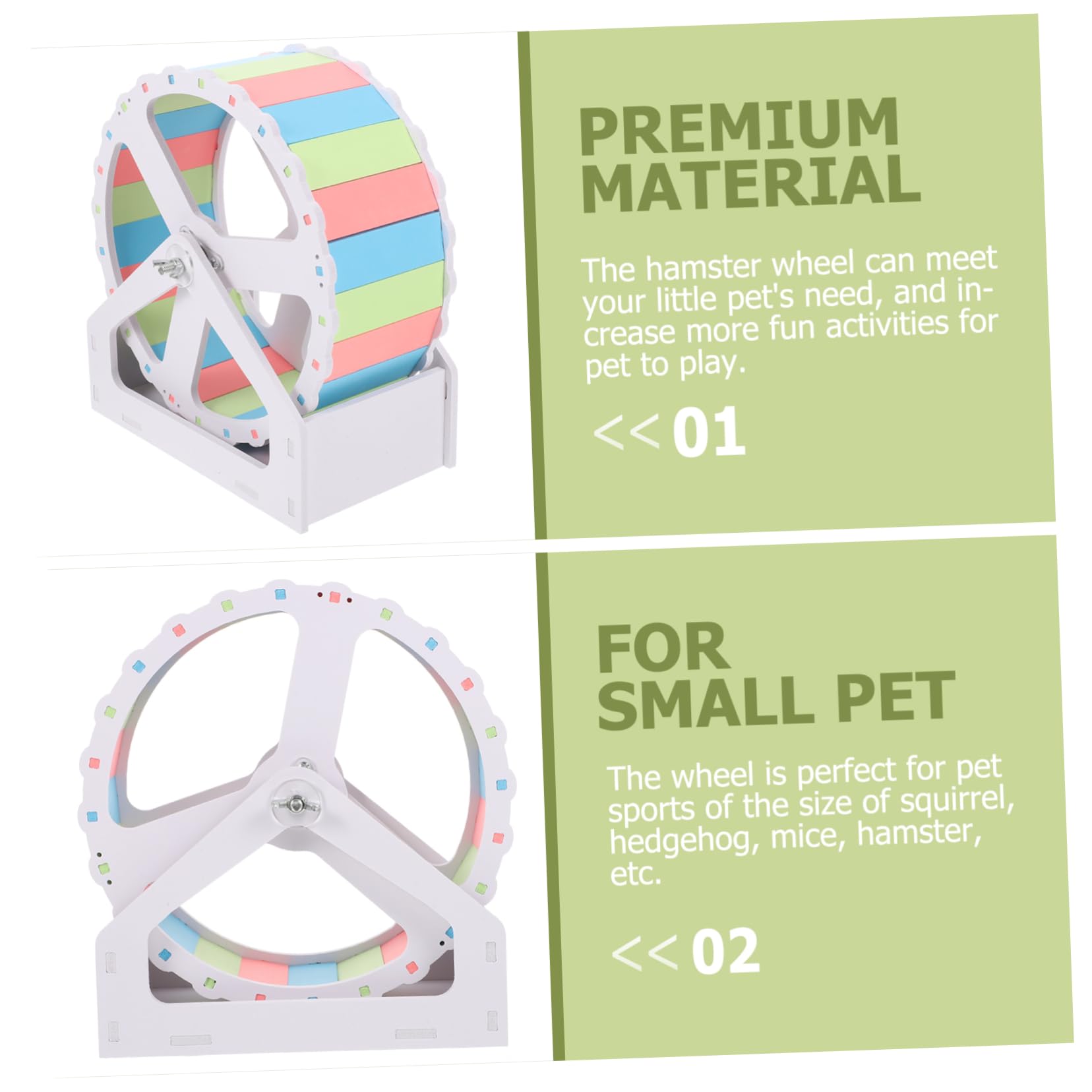 BESPORTBLE Large Hamster Wheel Set for Guinea Pigs Silent Exercise Toy for Small Pets