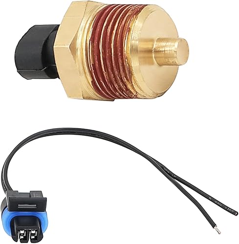 Sensor de temperatura del refrigerante con conector de arnés compatible con Detroit Diesel Series 60 Reemplazar GT7610-477 23514708 23515251