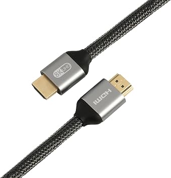 8K HDMI Cable, 1.83M 6ft High Speed 48Gbps HDMI 2.1 Standard HDMI Cable 8K@60Hz, 4K@120Hz/144Hz, 7680x4320p, Ultra High Speed UHD, HDR, HDCP, eARC, 3D Ethernet, ARC HDMI Cable - 8K Compatible with