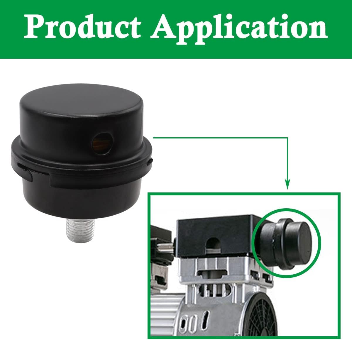3PCS 1/2" Thread Air Compressor Silencer, 20mm Intake Filter Sound Muffler Accessories for Generators, Blowers, Exhaust Ports O-H-067-1/2