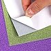 JOHOUSE 30Sheets Vinyl Glitter Cardstock Paper Sheets, Sparkle Vinyl Shinny Craft Sheets, Self-Adhesive Glitter Vinyl Sticker for Gift Wrapping DIY Party Decorations, 10 Colors, A4