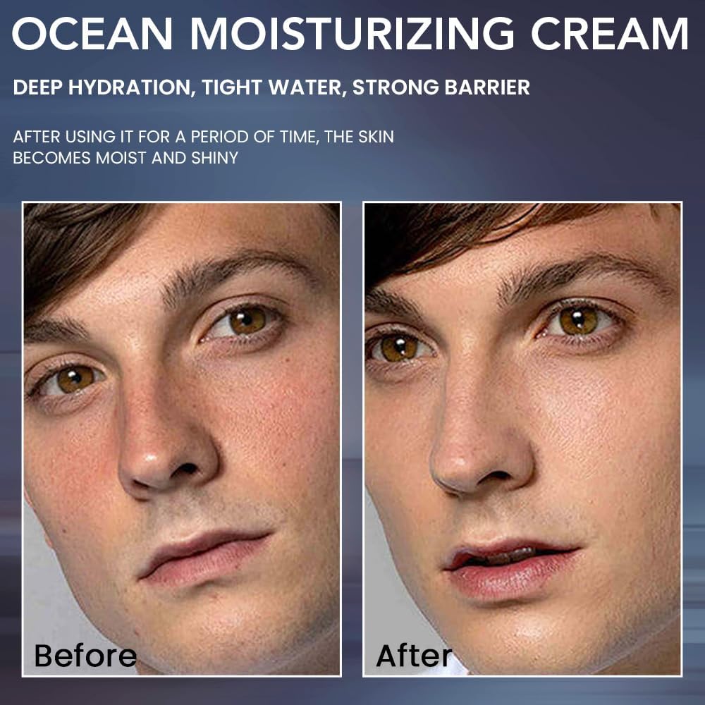 Men Face Moisturizer, Lightweight Moisturing Cream for Soft, Glowy Skin, Korean Skin Care, Korean Moisturizer Face Cream For Men and Women (01#, 1)
