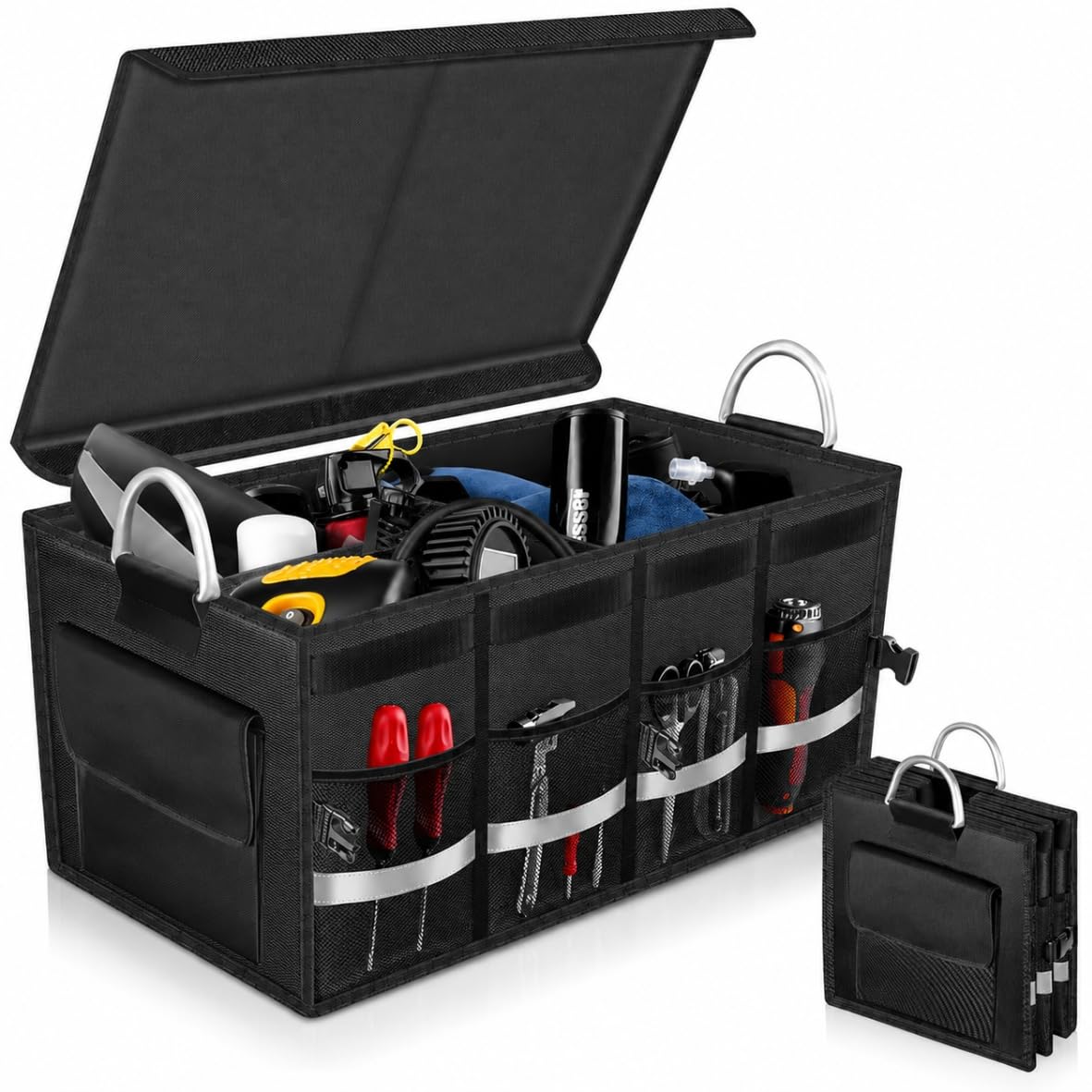Bolsa Organizadora Porta Malas Carro 66L Dobrável Oxford Premium Impermeável Multiuso