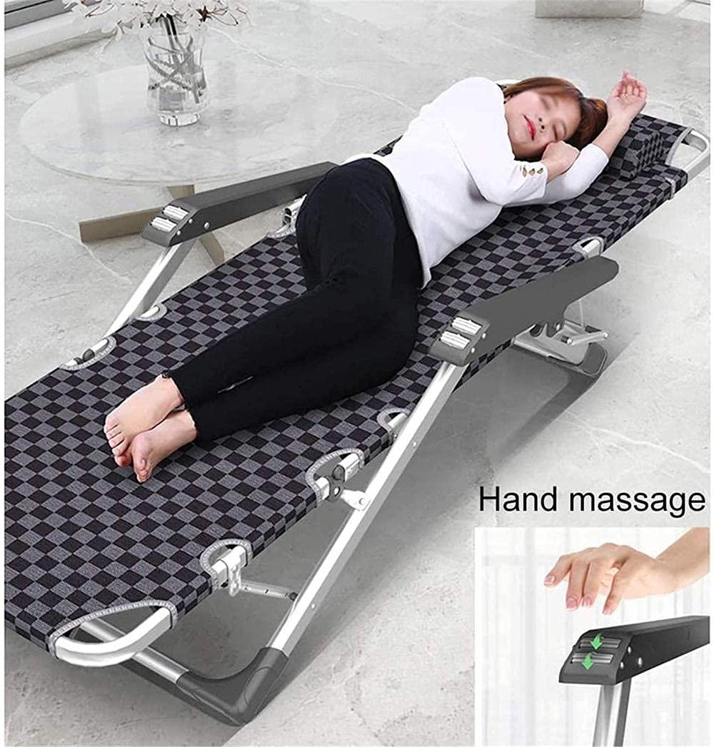 SdneNest Sedia a sdraio imbottita da giardino, pieghevole, estiva, per patio, letto, angolo regolabile, portatile, con cuscino a gravità, colore: grigio (caffè con