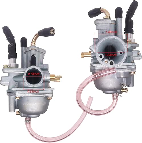 Miniatura 3 de Carburador 50/90 compatible con Polaris Predator 50/90 para Scrambler 50/90 para Sportsman 90, estrangulador manual de 90 cc y 100 cc con caja de