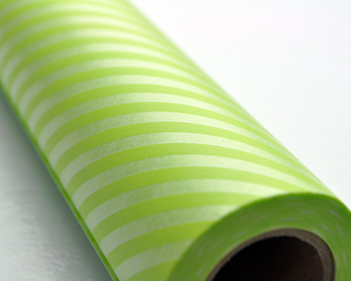 Washi Masking Tape Extra Large 12in Wide Light Green Bias Stripe Pattern