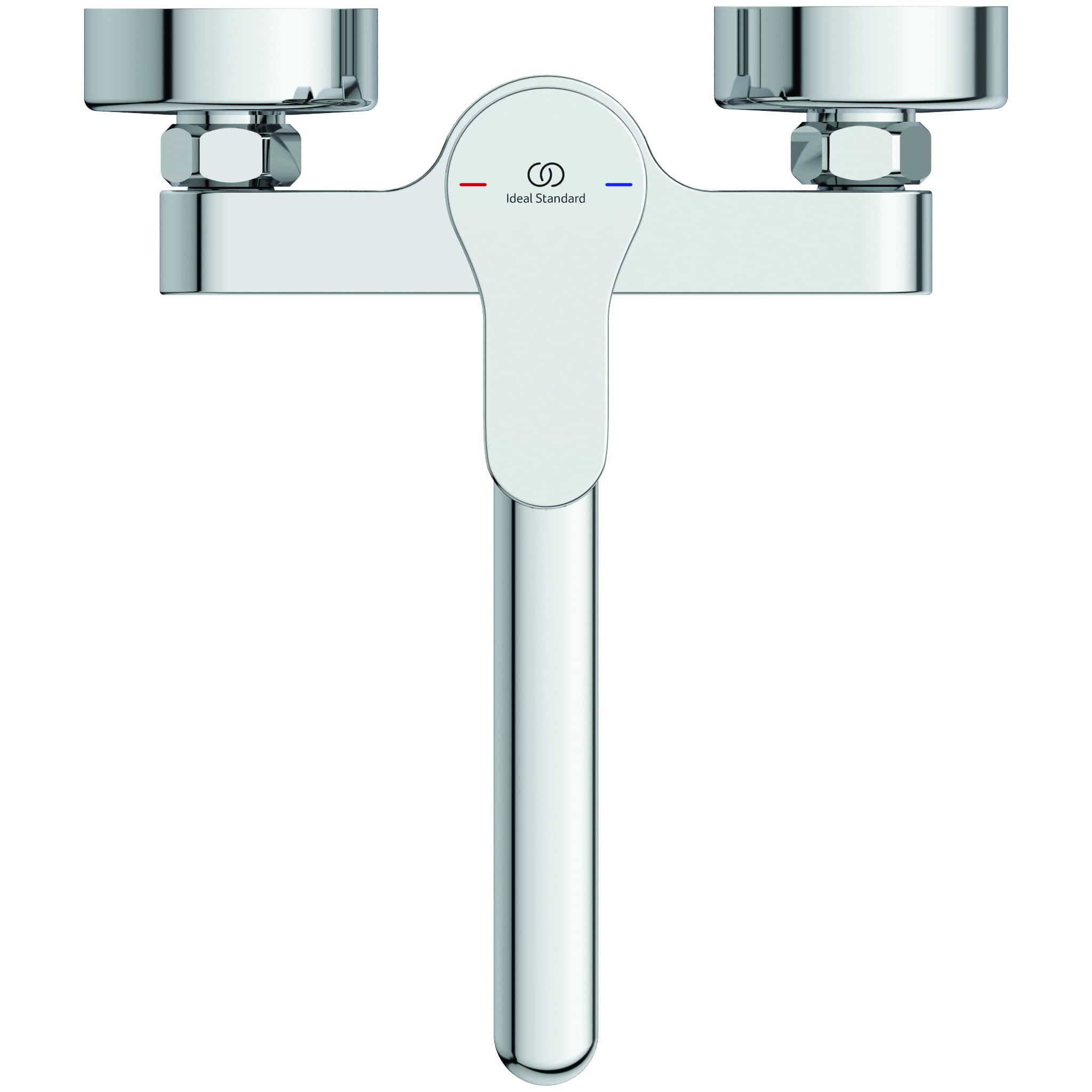 Ideal Standard – Cerabase Wand-Küchenarmatur, Ausladung 200 mm, mit FirmaFlow Kartusche, Schwenkbereich 180°, Aufputz, verstellbare S-Anschlüsse, Chrom