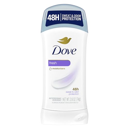 Dove Invisible Solid Antiperspirant Deodorant Stick for Women, Fresh, For All Day Underarm Sweat & Odor Protection 2.6 oz