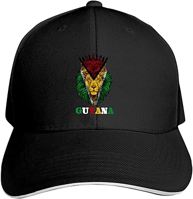 Dad Hat Lion Guyana Flag Baseball Cap for Men Women Snapback Hat Aldult Curved Brim Casquette Truck Hat Adjustable
