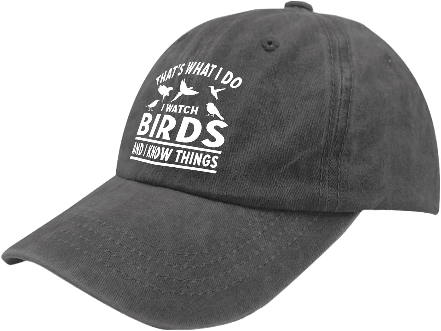 That's What I Do I Watch Birds and I Know Things Hats Youth Golf Hat Pigment Black Womens Beach Hat Gifts for Mom - Image 2