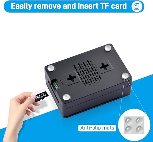 Miniatura 3 de GeeekPi Funda ABS con ventilador de refrigeración para Raspberry Pi 5, Pi 5 Caso con ventilador disipador de calor para Raspberry Pi 5 8GB 4GB