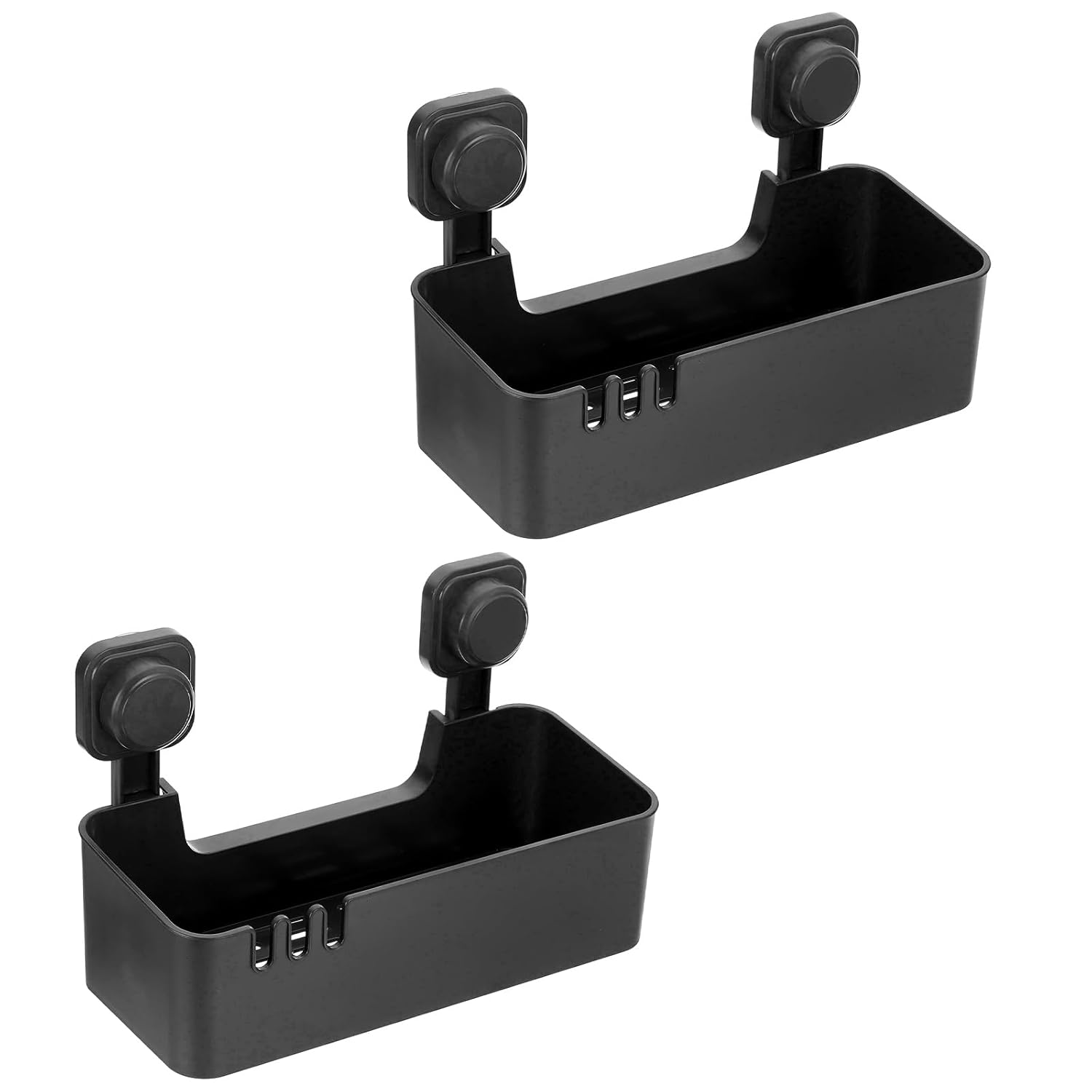 uxcell 2Pcs Suction Cup Shower Caddy 11 x 7 Inches Suction Cup Shower Organizer Shelf Wall Mount Dispenser