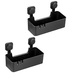 uxcell 2Pcs Suction Cup Shower Caddy 11 x 7 Inches Suction Cup Shower Organizer Shelf Wall Mount Dispenser