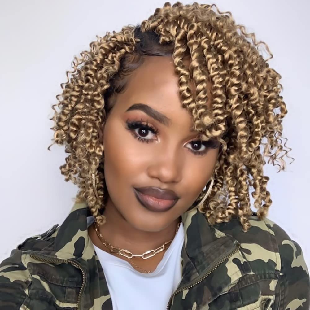 Miss Sula Passion Twist Hair-Pre-twisted Passion Twists,Pre-Looped Crochet Braids Made Of Bohemian Hair Synthetic Braiding Hair Extensions (10 Inch(