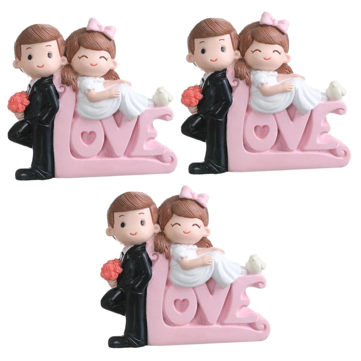 Abaodam 3 Pezzi Decorazione Della Torta Di Coppia Mini Torte Decorazioni Nuziali Moglie Regalo Di Capodanno Decorazione Del Desktop Ornamento Romantico Della Torta Regalo Dello Sposo Di