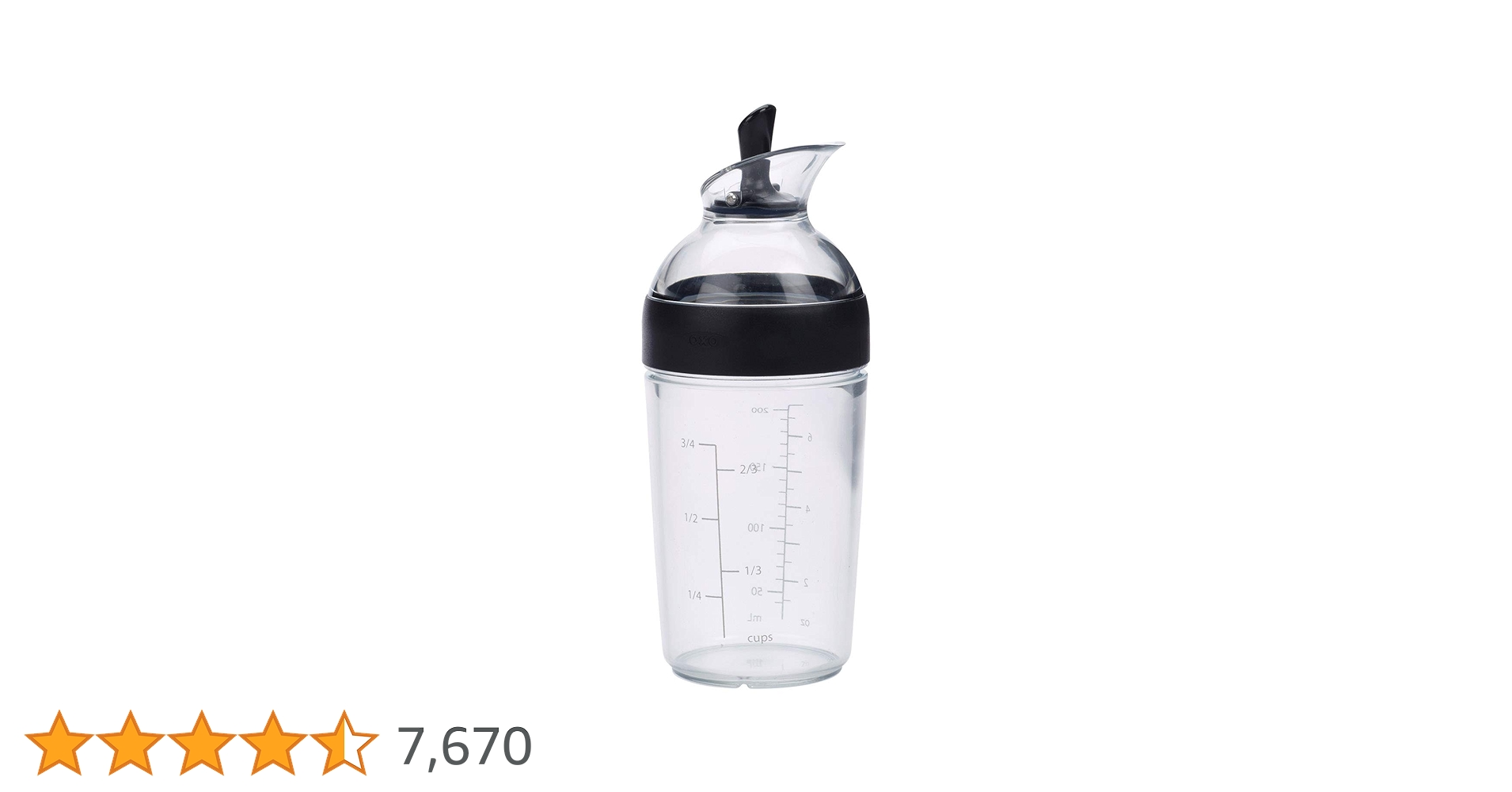 Amazon｜OXO ドレッシング シェーカー ボトル 200ml ブラック