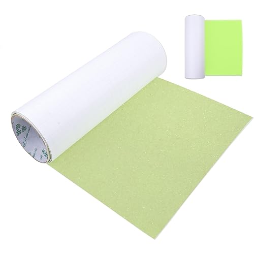 ZUEXT Reflective Grip Tape 11x50 Inch, Glow in The Dark Skateboard Grip Tape, Anti Slip Green Snowboard Scooter Tape, Bubble Free Waterproof Longboard Griptape Sheet for Outdoor Steps Stair Pedals