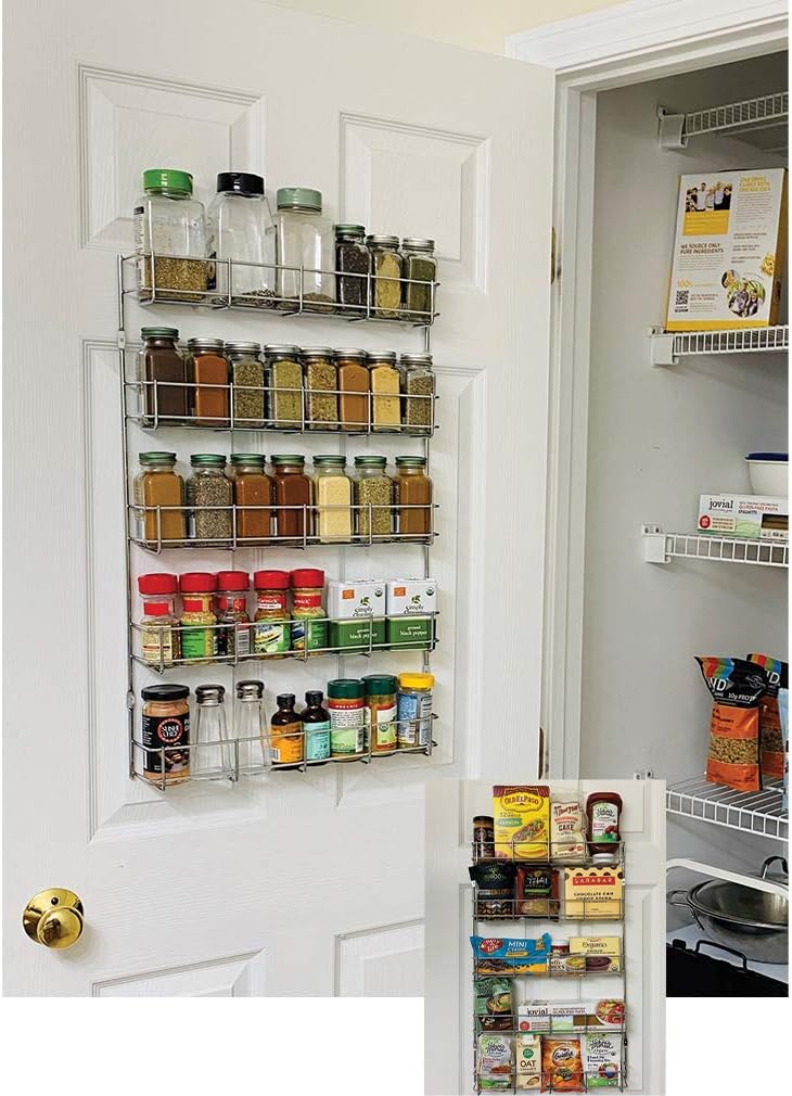 Evelots 5-Tier Wall-Mounted Spice Rack Organizer for UK Ubuy