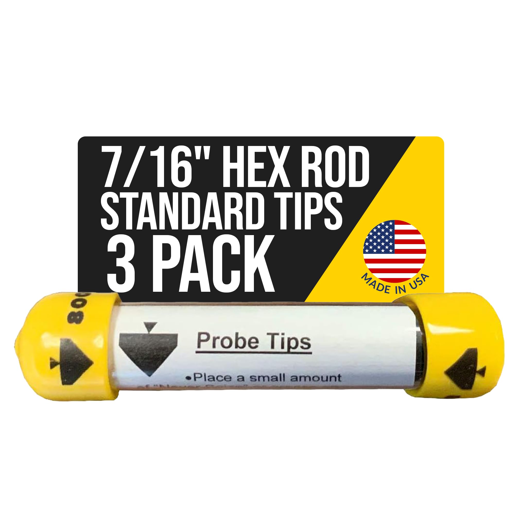 T&T Tools Standard Tips for 7/16 Inch Soil Probe Rods – Replacement Tips for Smart Stick, Mighty Probe, Metal Rods, Ground Probe, Septic Tank,