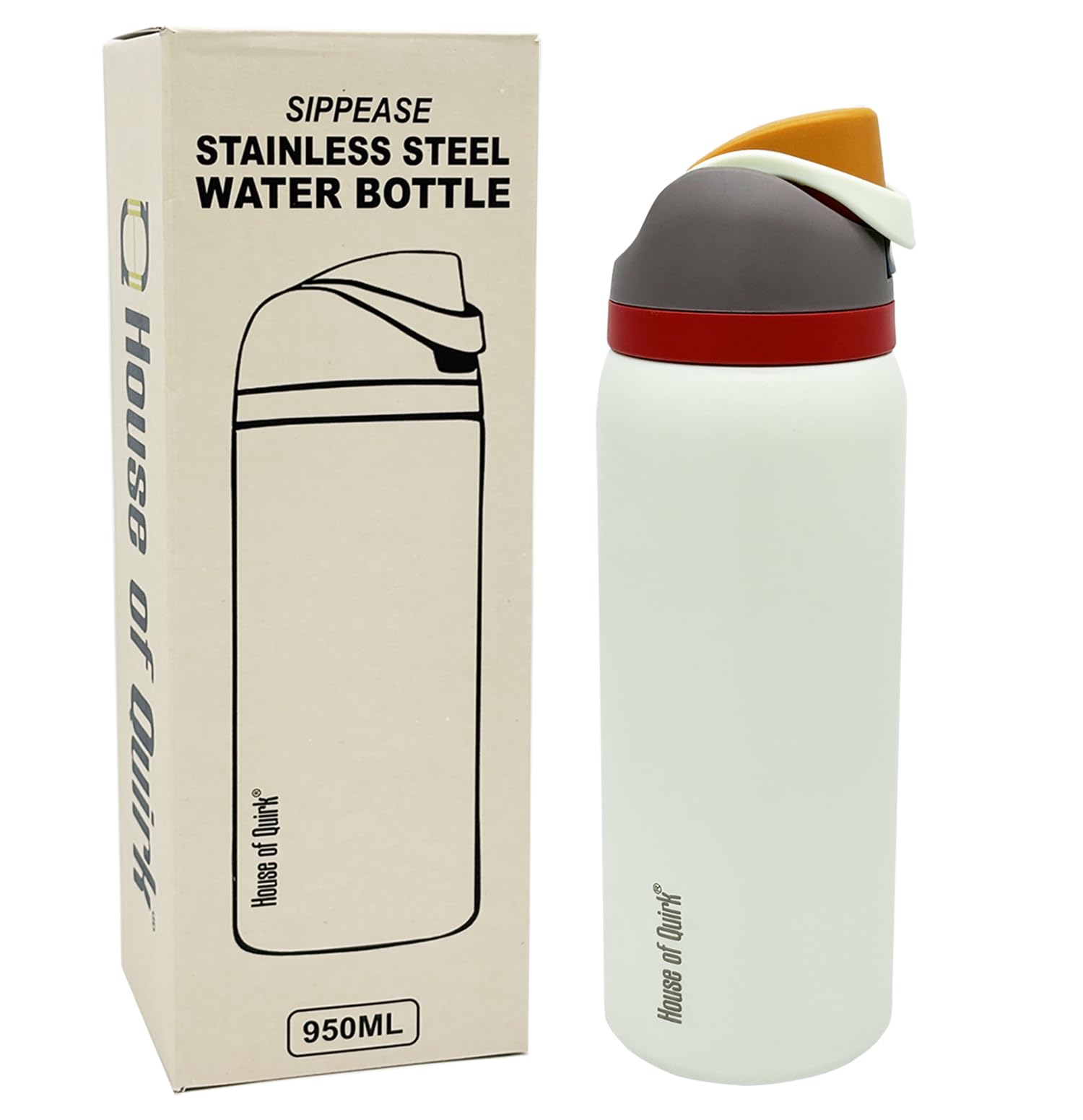 House of Quirk Sippease Insulated Stainless Steel Water Bottle with Straw for Sports and Travel BPA-Free 950ML (Mocha) (B0DFMCHZX2) Amazon Price History, Amazon Price Tracker