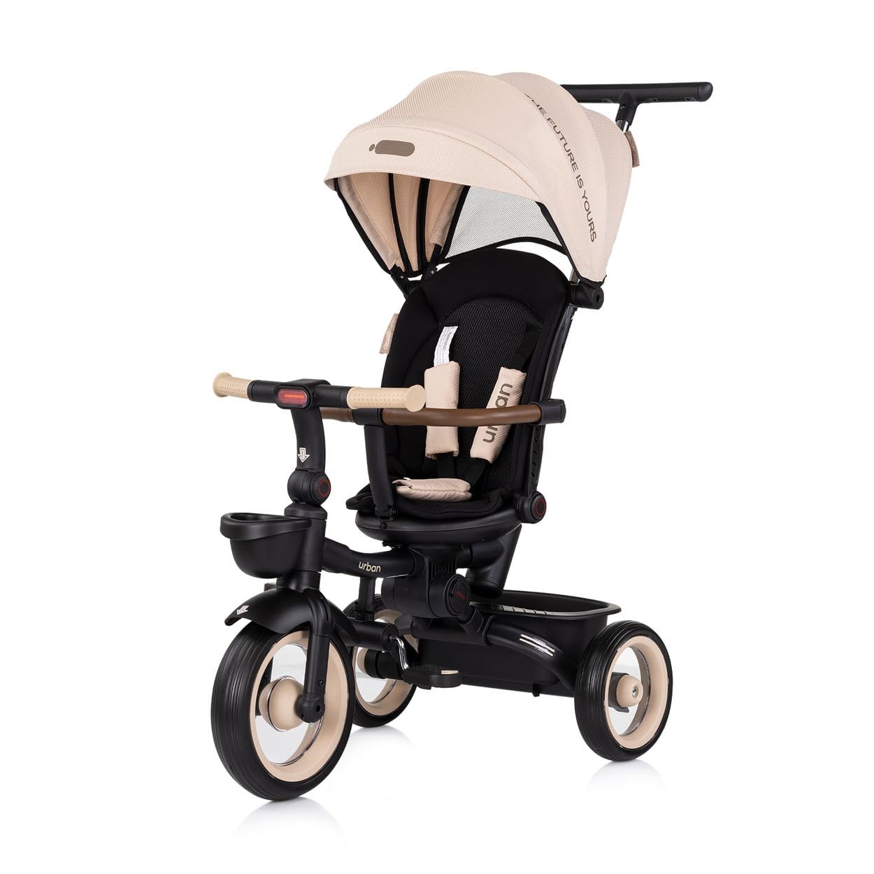 Chipolino Tricycle Urban – Pliable, Siège Pivotant, Guidon Lumineux – Dès 18 Mois (25 Kg)