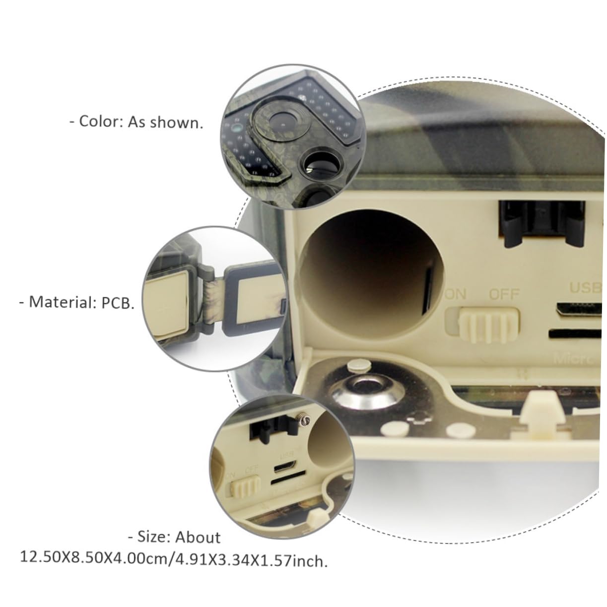 OSOLADY 12 Resolution Hunting Outdoor Scouting Camcorder with Motion Sensor for Animal Monitoring Farm Security and Courtyard