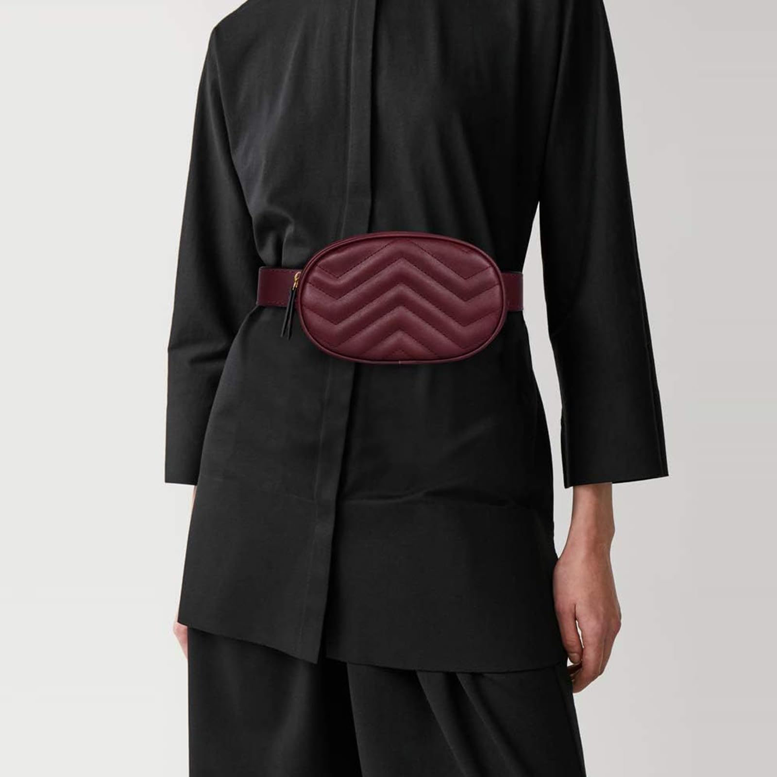 Geestock Marsupio Marsupio da Donna, Marsupi in Pelle PU Impermeabile per Donna Moda Borse Bun per Donne Shopping Feste Viaggi Escursionismo