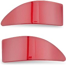 2Pcs Rear Bumper Reflectors Covers Housing Fit for Lexus IS250 IS350 2006-2013, Red ABS Lens