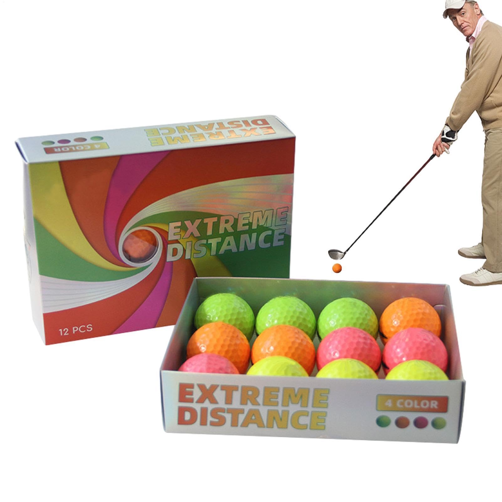 Farbige Golfbälle: Packung für größere Entfernung, helle Golfbälle