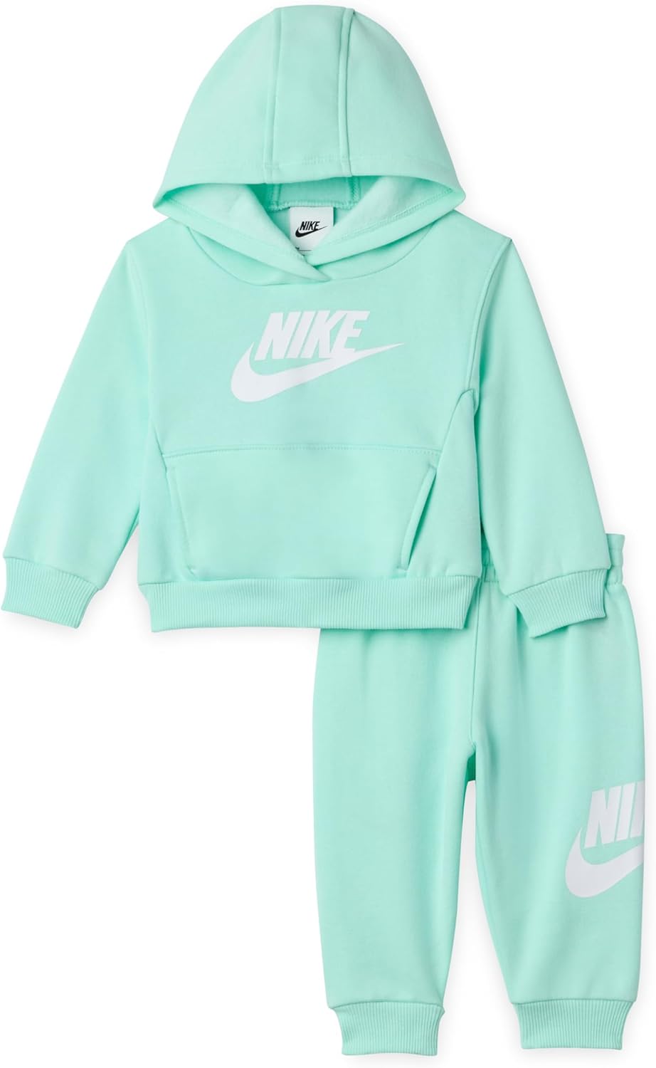 Nike Baby Sportswear Club Fleece Pullover Hoodie and Joggers 2-Piece Outfit Set (Large Swoosh Logo)