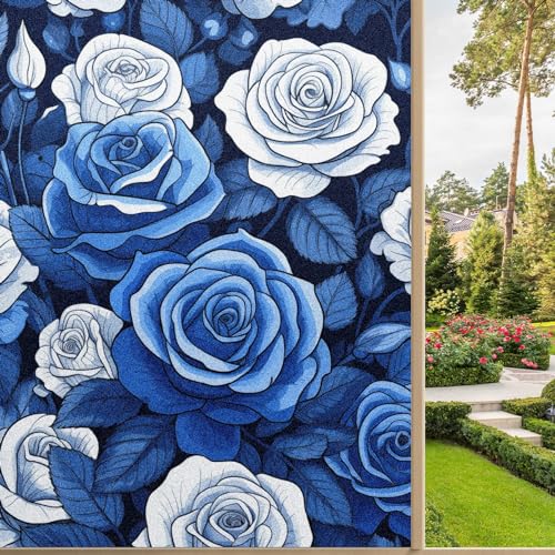 Película Decorativa Azul para Privacidad en Ventanas 23.6" x 78.7" miniatura 1