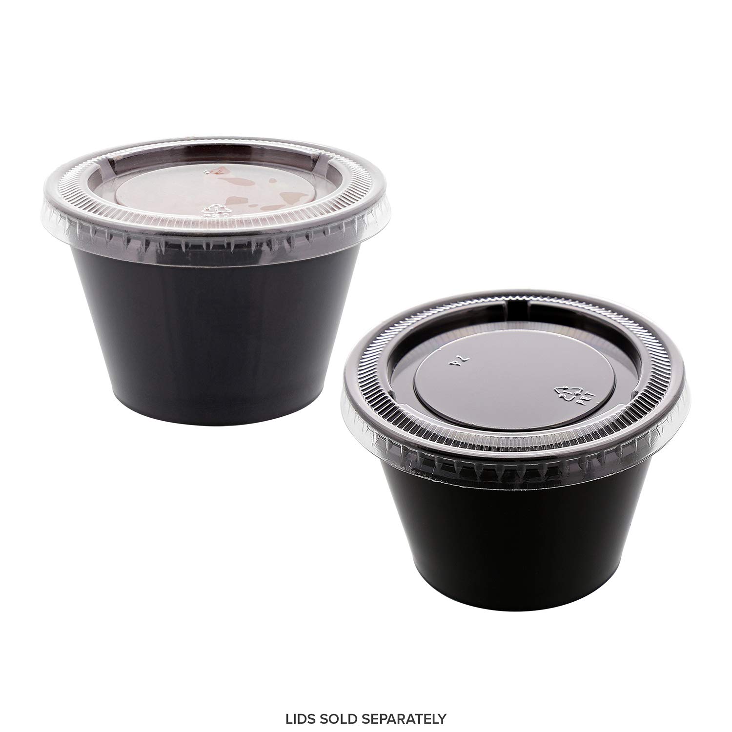 AmerCare Poly Black Portion Cup, 4 oz, Case of 2500