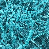 Black Cat Avenue 1 LB Teal Crinkle Cut Paper Shred Filler for Gift Wrap and Basket Filler