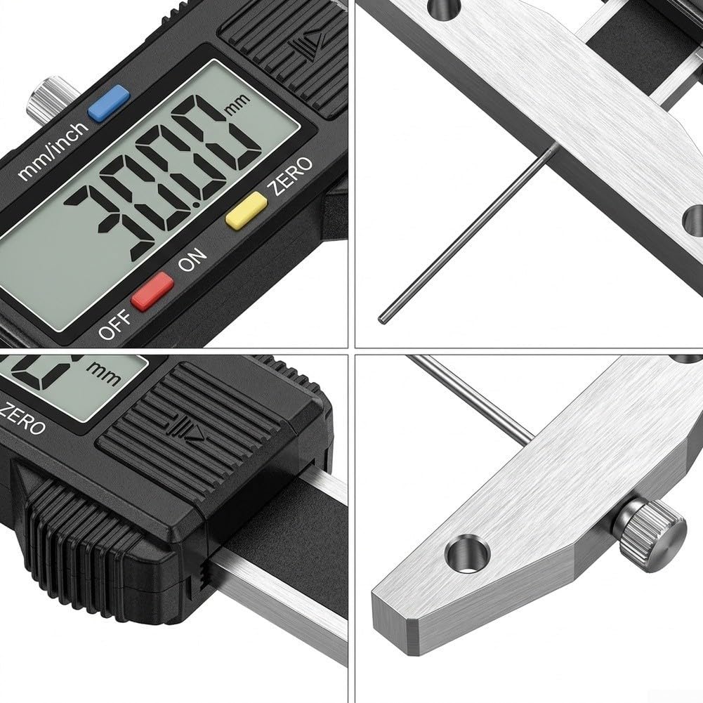 Digitaler Tiefenmesser für Autoreifen, 0-200 mm